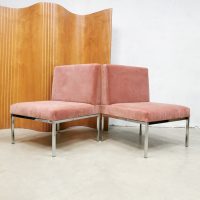 Minimalism Dutch design sofa stoelen pink velvet