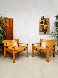 vintage Karin Mobring Natura arm chairs lounge fauteuils Sweden 1977