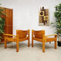vintage Karin Mobring Natura arm chairs lounge fauteuils Sweden 1977