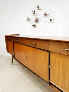jaren 50 60 vintage dressoir wandkast cabinet retro teak wood
