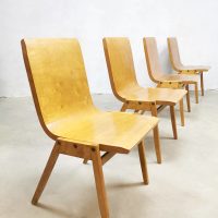 midcentury plywood chairs stacking stapelbare stoelen Ronald Rainer