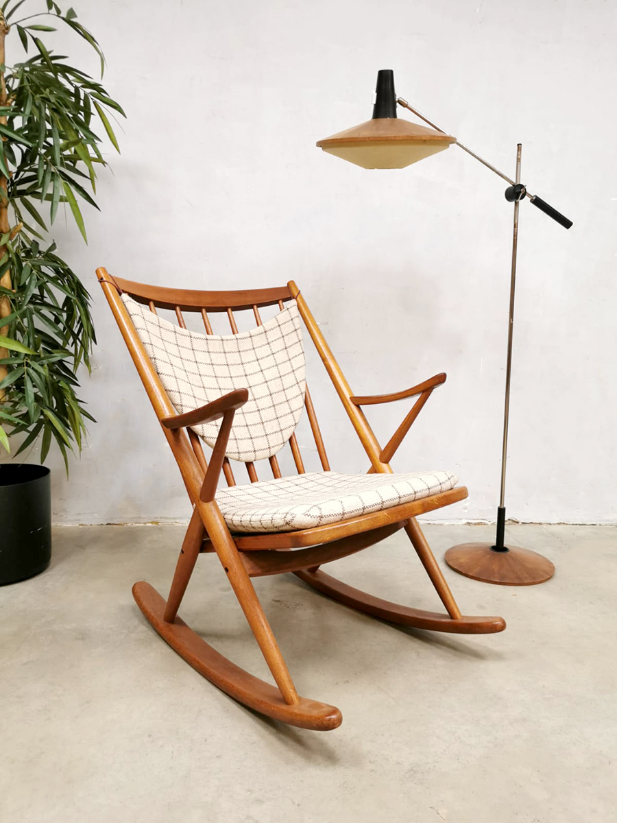 Vintage Danish design rocking chair Bramin schommelstoel Frank Reenskaug