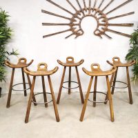 Midcentury design Spanish bar stools Spaanse bar krukken Brutalist