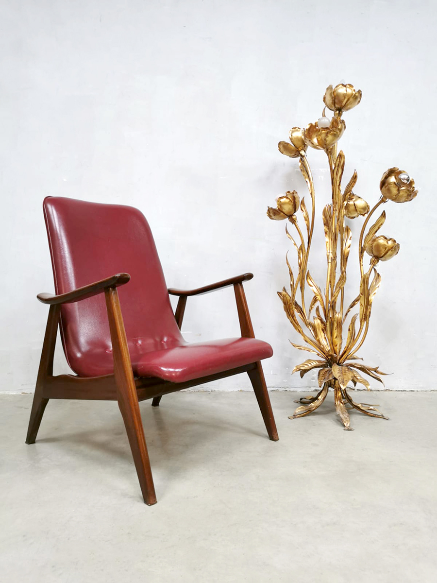 Midcentury Dutch design armchair lounge fauteuil Webe Louis van Teeffelen