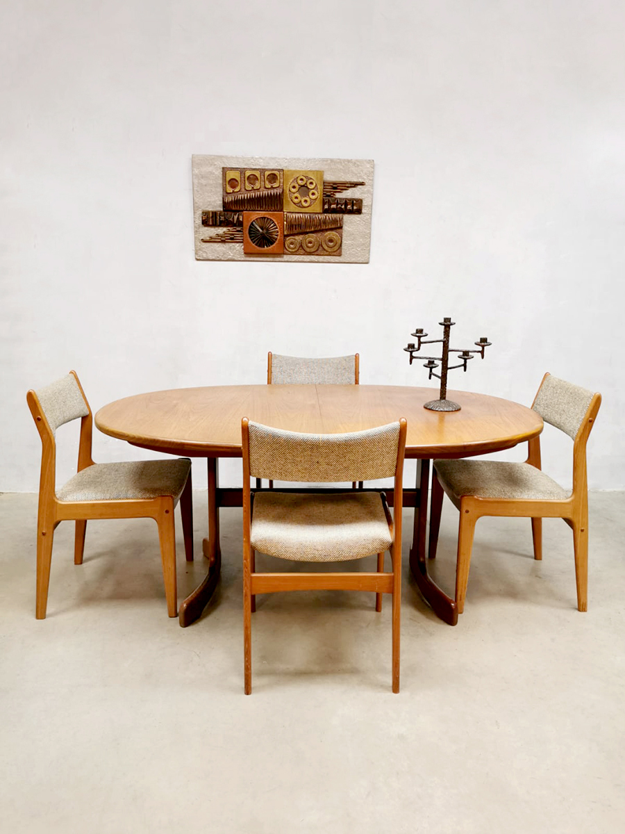 Vintage design dining set table chairs eetkamer set G-plan Victor Wilkens