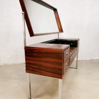 vintage chrome rosewood dressing table palissander kaptafel 1970 2