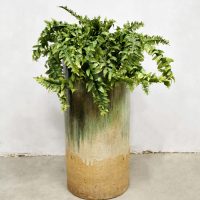 Vintage glazed planter geglazuurde plantenbak XXL 'earthy tones'