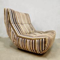 striped fabric Chateaux D'ax France design easy chair lounge fauteuil modular chair sofa