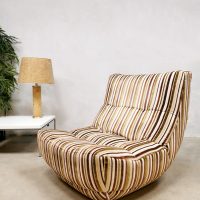 Chateaux D'ax France design easy chair lounge fauteuil 'Multi color stripes'
