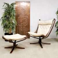 Vintage Falcon easy chair & ottoman lounge chair Sigurd Resell Vatne Møbler