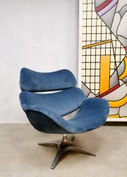 midcentury design easy swivel Enrico Wallès Romefa chair draai fauteuil