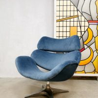 Enrico Wallès Vintage design swivel chair Romefa draaifauteuil