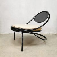 vintage metal minimal chair Copacabana Mathieu Mategot metal chair fitfties design