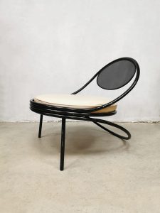 vintage metal minimal chair Copacabana Mathieu Mategot metal chair fitfties design