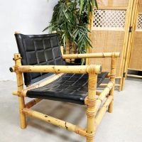 Midcentury Swedish design bamboo safari armchairs