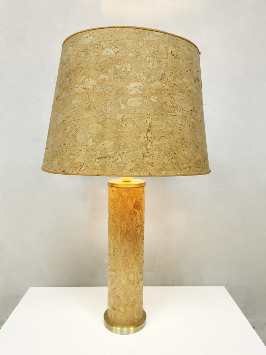 Vintage design cork table lamp kurk tafellamp Ingo Maurer
