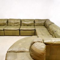 German design modular sofa modulaire banken Laauser green leather