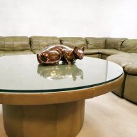 modulaire sofa green leather bank XXL Laauser patchwork coffeetable salontafel leer