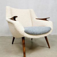 vintage design armchairs lounge fauteuils duotone boucle