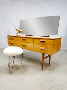 Alphons Loebenstein vintage dressing table wood kaptafel spiegel