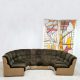 Midcentury modular sofa modulaire bank seating group 'snake harmonica'