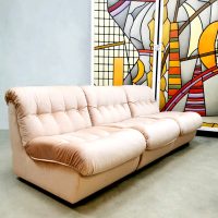 vintage modular sofa soft pink modulaire elementenbank