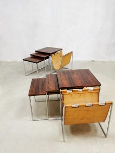 Vintage lectuurbak design nesting tables mimiset Brabantia bijzettafeltjes