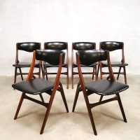 Midcentury Dutch design dining chairs eetkamerstoelen Webe Louis van Teeffelen