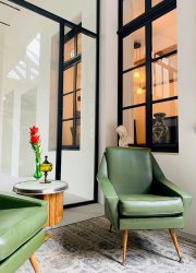 Midcentury sixties design armchairs lounge fauteuils 'Green Spirit'