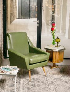 Midcentury sixties design armchairs lounge fauteuils 'Green Spirit'