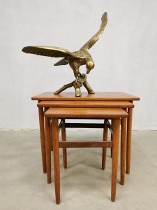 vintage brass messing koper adelaar vogel eagle bird solid sculpture