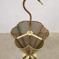 Vintage brass umbrellastand paraplustandaard Germany 60's / 70's