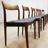 Midcentury dining chairs eetkamerstoelen Niels O Moller Møbelfabrik