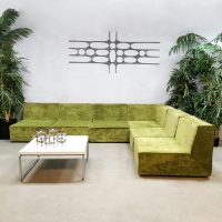 Vintage Cor modular sofa elementen bank Team form AG 'Lime green velvet'