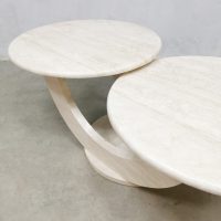 midcentury modern coffee table salontafel marble marmer travertin