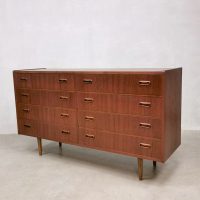 Midcentury Danish design double chest of drawers teak ladenkast Deens