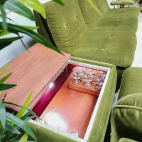 vintage retro velvet lounge bank modulair modular sofa bohemian
