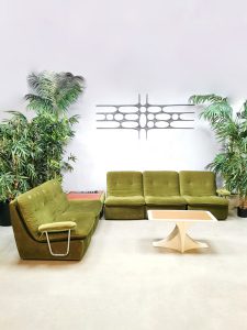 Midcentury modulaire elementen bank modular sofa radio corner 'Green spirit'