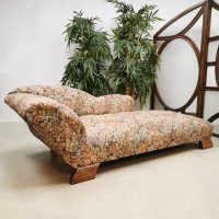 Midcentury French daybed sofa chaise longue 'Art deco floral'