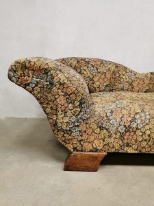 vintage sofa chaise longue daybed floral dessin