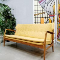 Midcentury Dutch sofa bank Bovenkamp Aksel Bender Madsen 'Floral yellow'