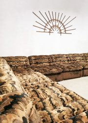 Laauser German design modular sofa brown fabric elementen bank