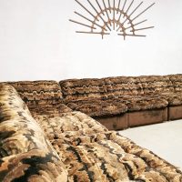 Laauser German design modular sofa brown fabric elementen bank
