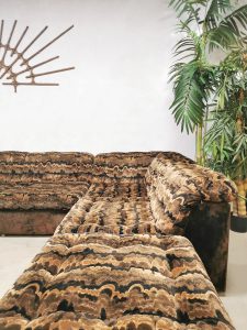Midcentury modular sofa elementen lounge bank ‘Chocolate Urban Jungle'