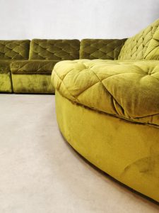 Midcentury design modular sofa elementen bank Laauser 'Bright green'