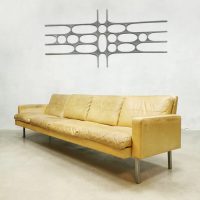Vintage Dutch design leather sofa bank Martin Visser T Spectrum 'BZ55'