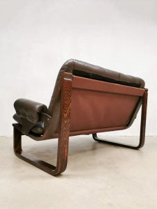 vintage retro boho lounge bank leather sofa sixties seventies design