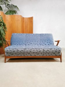 Vintage design blue Danish sofa 1960 Deense bank