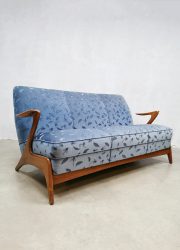 Danish vintage design Z shape sofa Deense bank Kurt Østervig 'floating armrests'