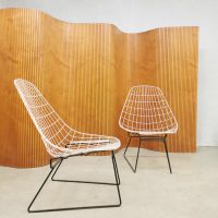 Vintage Dutch design wire chairs draadstoelen Cees Braakman Pastoe